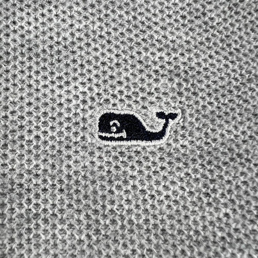 Vineyard Vines Pullover Youth XL Extra Large Gray Long Sleeve 1/4 Zip Mock Neck - Picture 7 of 13